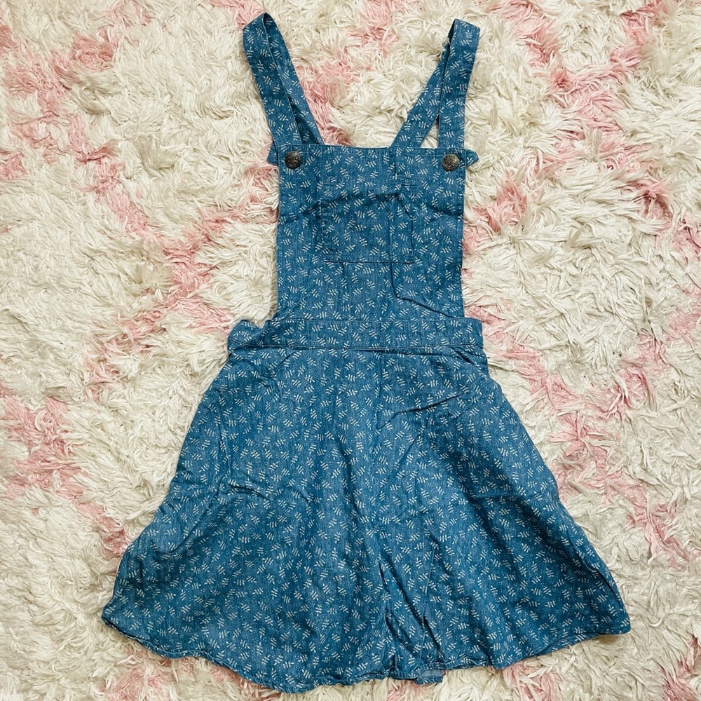 Blue overall dress
